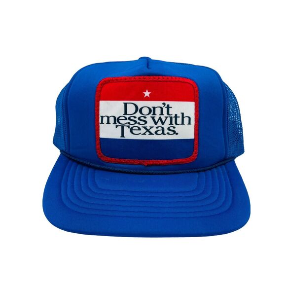 Vintage Don’t Mess With Texas Patch Trucker Snapback Hat Cap - Picture 1 of 3